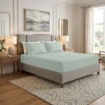 Premium Home Essentials Plain Fitted Sheet - Duck Egg