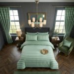 Striped Duvet Cover Set - Duck Egg - Image 3