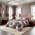 Vintage Floral Patchwork Duvet Set - Pink