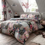 Vintage Floral Patchwork Duvet Set - Pink