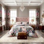 Vintage Floral Patchwork Duvet Set - Pink