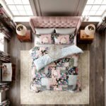 Vintage Floral Patchwork Duvet Set - Pink