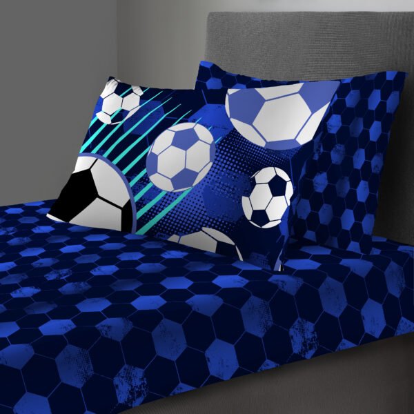 Kids' Sports Football Sheet Cover Set - Blue