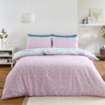Luxury Reversible Sparrow Duvet Cover Set - Blue - Image 2