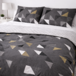 Urban Loft Geometric Duvet Cover Set - Grey