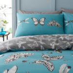 Reversible Butterfly Duvet Cover Set - Teal - Image 6