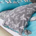 Reversible Butterfly Duvet Cover Set - Teal - Image 4