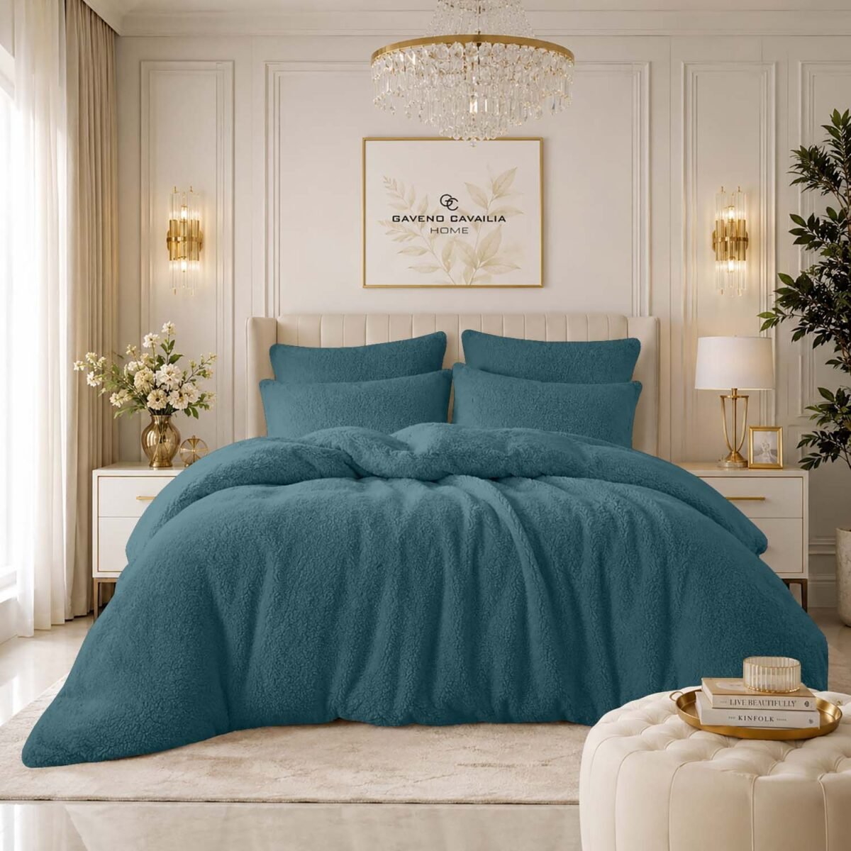 Ultra Teddy Fleece Duvet Cover Set - Green
