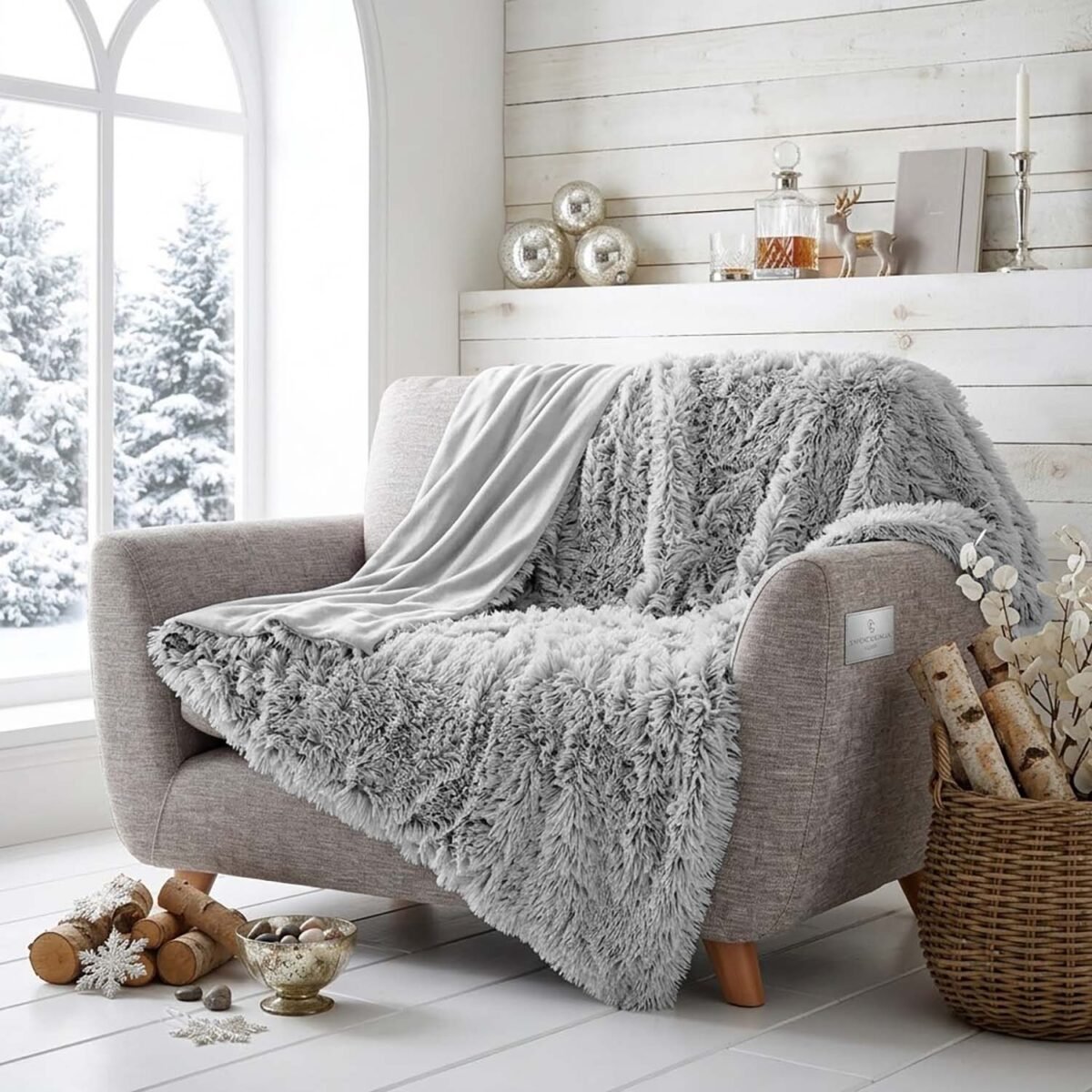 Luxury Soft Fleece Throw Blanket - Charcoal