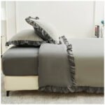 Frill Edge Duvet Cover Set - Grey/Charcoal - Image 11