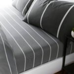 Striped Duvet Cover Set - Black/Charcoal - Image 5