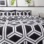 Geometry Duvet Cover Set - Black/White - Image 4