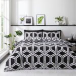 Geometry Duvet Cover Set - Black/White