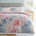 Soft Floral Pastel Duvet Cover Set - Blush Pink