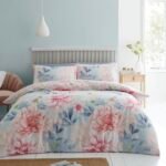 Soft Floral Pastel Duvet Cover Set - Blush Pink