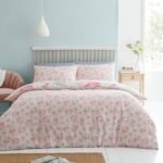 Soft Floral Pastel Duvet Cover Set - Blush Pink