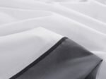 Soft Hotel Style Duvet Cover Set - White/Charcoal - Image 4