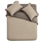 Frill Edge Duvet Cover Set - Natural/Dark Natural - Image 10