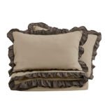 Frill Edge Duvet Cover Set - Natural/Dark Natural - Image 13