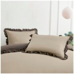 Frill Edge Duvet Cover Set - Natural/Dark Natural - Image 8
