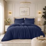 Ultra Teddy Fleece Duvet Cover Set - Navy