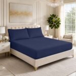 Premium Soft Touch Fitted Sheet – Navy