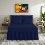 Plain Dyed Polycotton Valance Sheet - Navy