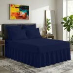 Plain Dyed Polycotton Valance Sheet - Navy