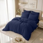 Ultra Teddy Fleece Duvet Cover Set - Navy