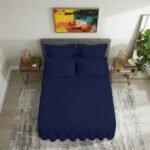 Plain Dyed Polycotton Valance Sheet - Navy