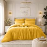 Ultra Teddy Fleece Duvet Cover Set - Ochre