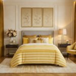 Striped Duvet Cover Set - Ochre - Image 2