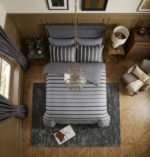 Striped Duvet Cover Set - Grey - Image 3