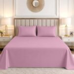 Luxury Cotton Blend Flat Bed Sheet - Pink