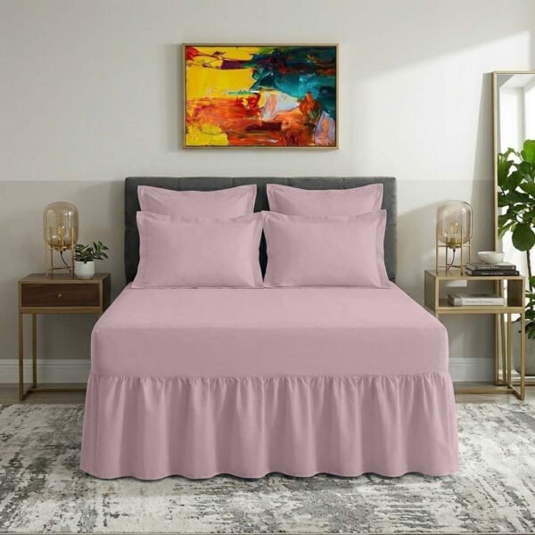 Plain Dyed Polycotton Valance Sheet - Pink