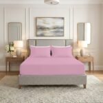 Premium Home Essentials Plain Fitted Sheet - Pink