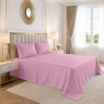 Luxury Cotton Blend Flat Bed Sheet - Pink - Image 2
