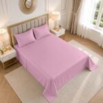Luxury Cotton Blend Flat Bed Sheet - Pink - Image 3