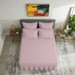 Plain Dyed Polycotton Valance Sheet - Pink