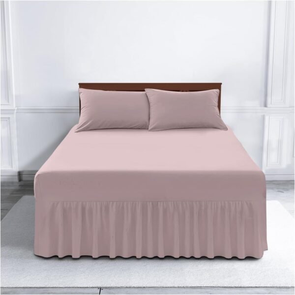 Plain Dyed Polycotton Valance Sheet - Pink