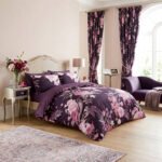 Luxury Floral Duvet Cover Set Purple