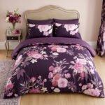 Luxury Floral Duvet Cover Set Purple