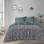 Reversible Butterfly Duvet Cover Set - Teal - Image 2