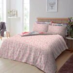 Soft Floral Pastel Duvet Cover Set - Blush Pink - Image 5