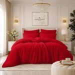 Ultra Teddy Fleece Duvet Cover Set - Red