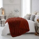 Luxury Soft Fleece Throw Blanket - Rust