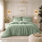 Ultra Teddy Fleece Duvet Cover Set - Sage Green