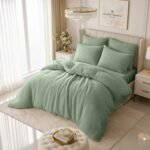 Ultra Teddy Fleece Duvet Cover Set - Sage Green