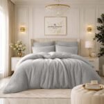 Ultra Teddy Fleece Duvet Cover Set - Sliver