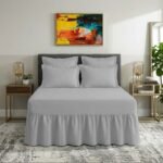 Plain Dyed Polycotton Valance Sheet - Silver